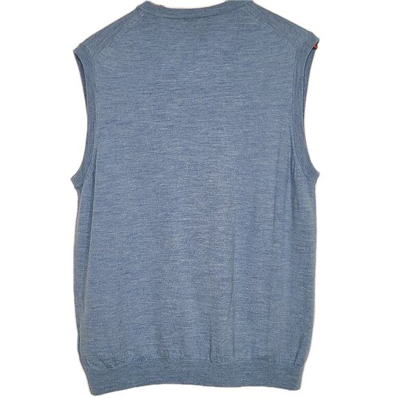 Brook's Brothers 346 Men's Merino Wool Sweater Vest Light Blue XL - Picture 4 of 7